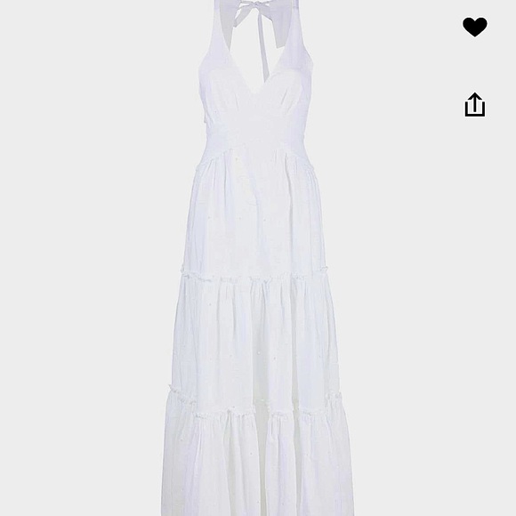 PINKO Maxi White Summer Dress 100% Cotton NEW - Picture 5 of 7